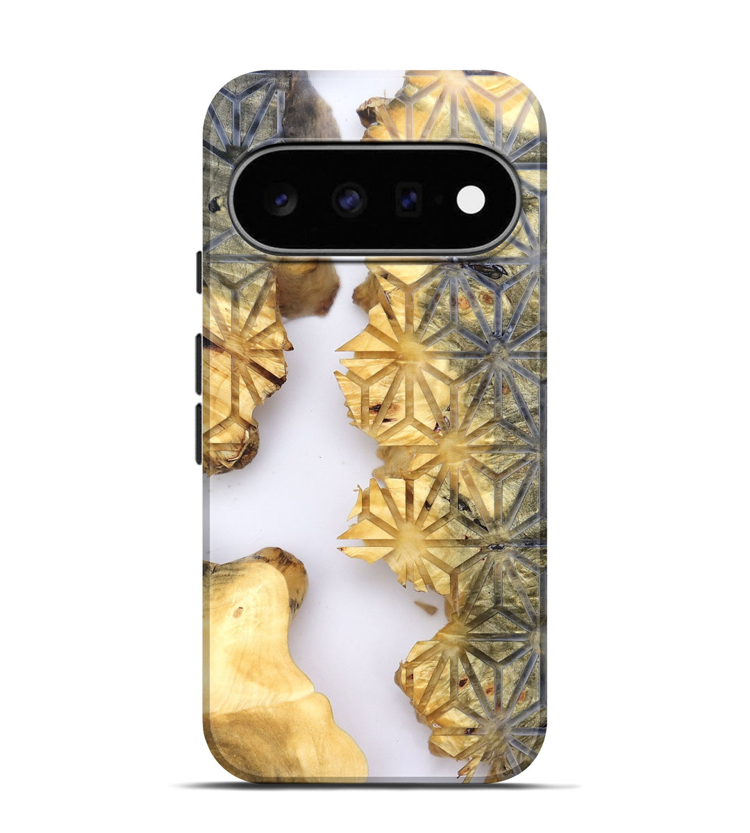 Pixel 11 Pro Wood Live Edge Phone Case - Leesa (Clear, 821807)