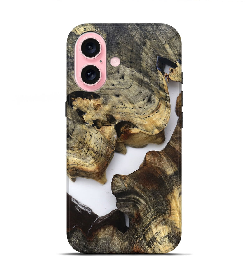 iPhone 16 Wood Live Edge Phone Case - Bridger (Clear, 821808)