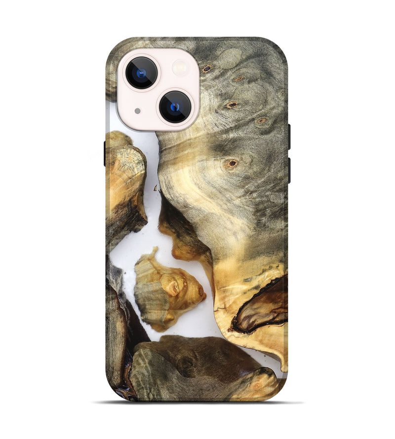 iPhone 14 Wood Live Edge Phone Case - Nikole (Clear, 821809)