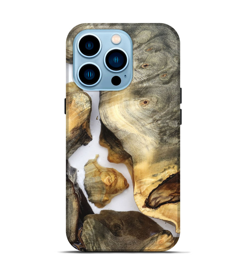 iPhone 14 Pro Wood Live Edge Phone Case - Nikole (Clear, 821809)