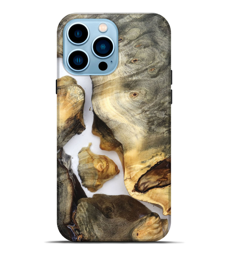 iPhone 14 Pro Max Wood Live Edge Phone Case - Nikole (Clear, 821809)