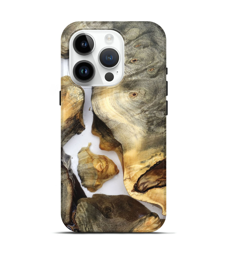 iPhone 15 Pro Wood Live Edge Phone Case - Nikole (Clear, 821809)