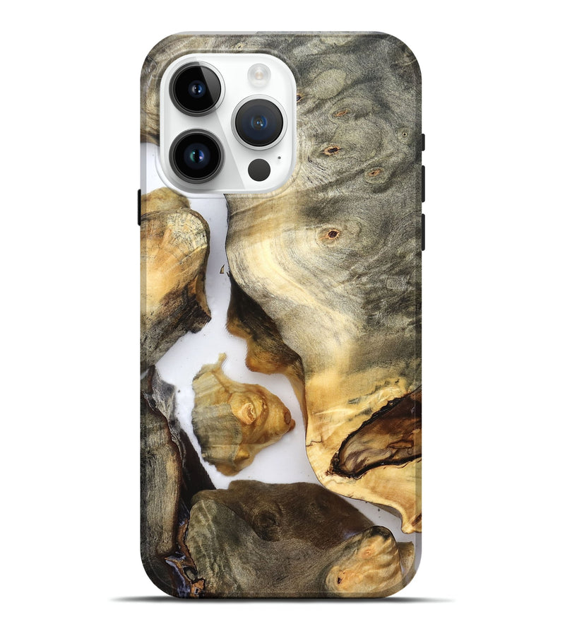 iPhone 15 Pro Max Wood Live Edge Phone Case - Nikole (Clear, 821809)