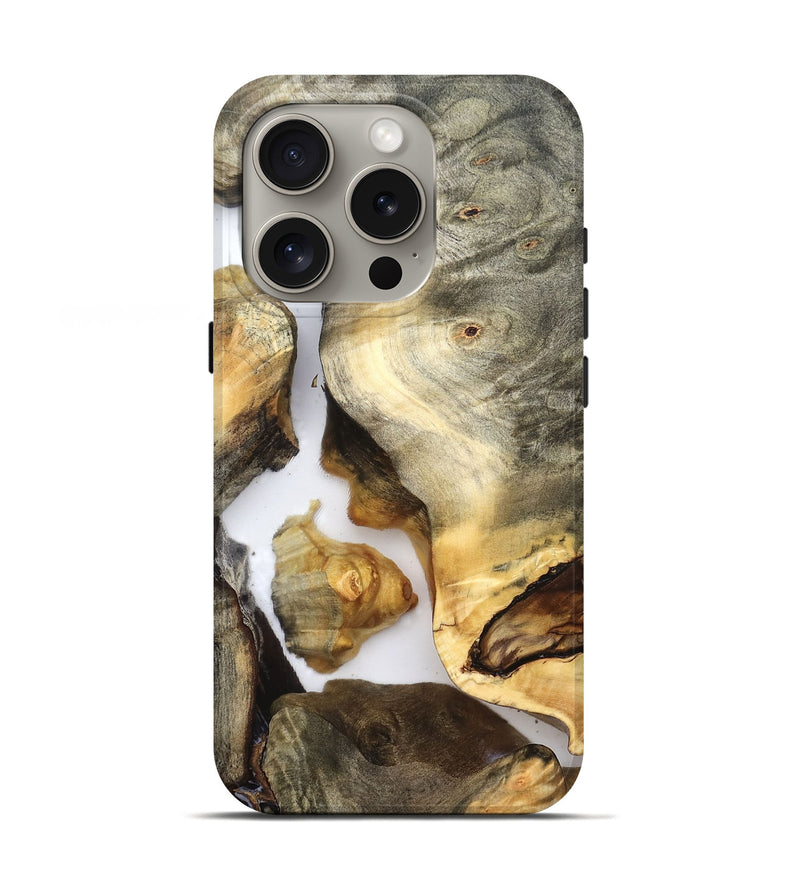 iPhone 16 Pro Wood Live Edge Phone Case - Nikole (Clear, 821809)