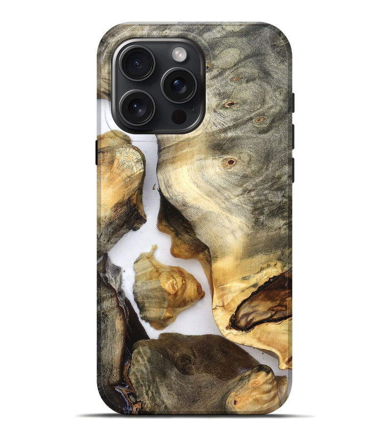 iPhone 16 Pro Max Wood Live Edge Phone Case - Nikole (Clear, 821809)