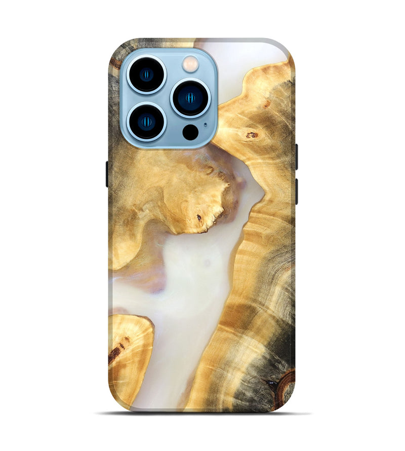 iPhone 14 Pro Wood Live Edge Phone Case - Sofia (Clear, 821812)