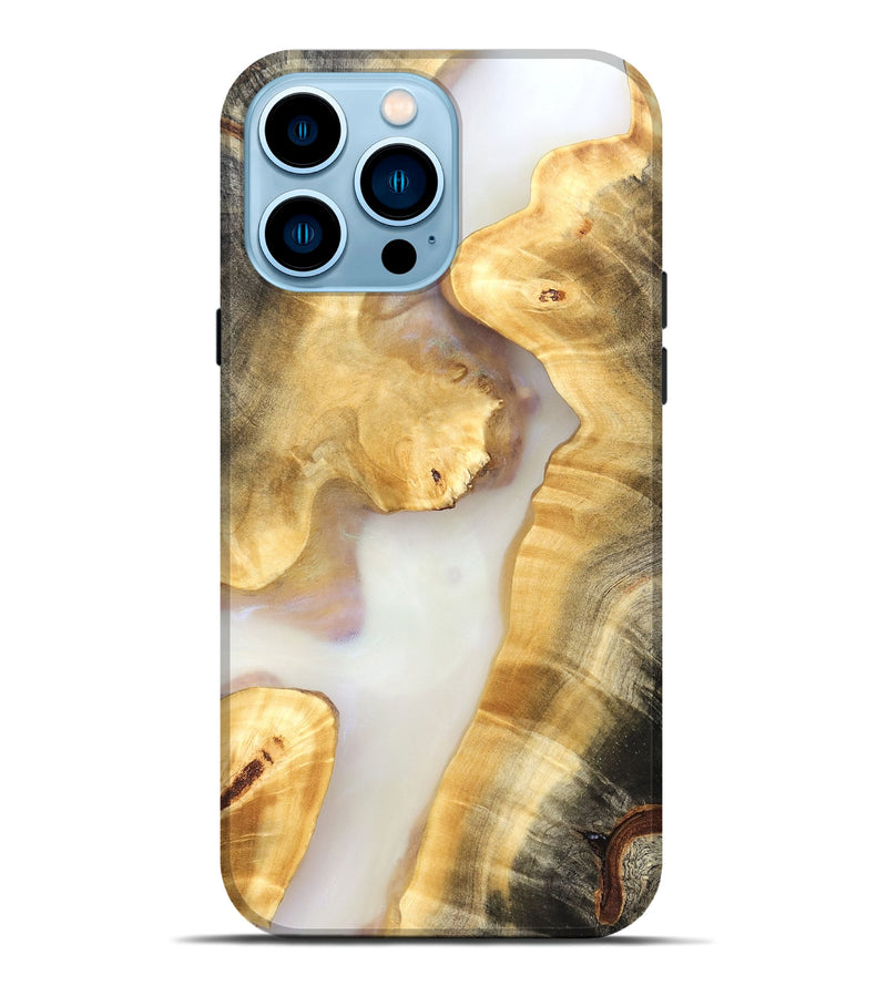iPhone 14 Pro Max Wood Live Edge Phone Case - Sofia (Clear, 821812)
