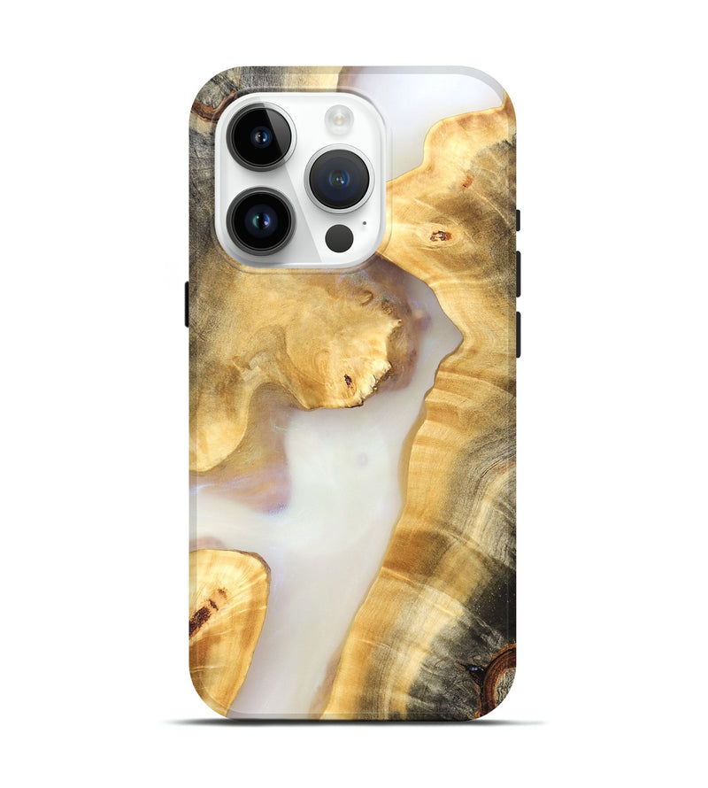 iPhone 15 Pro Wood Live Edge Phone Case - Sofia (Clear, 821812)