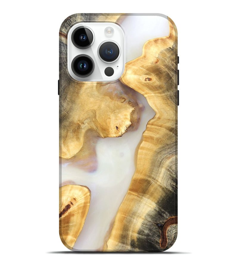 iPhone 15 Pro Max Wood Live Edge Phone Case - Sofia (Clear, 821812)