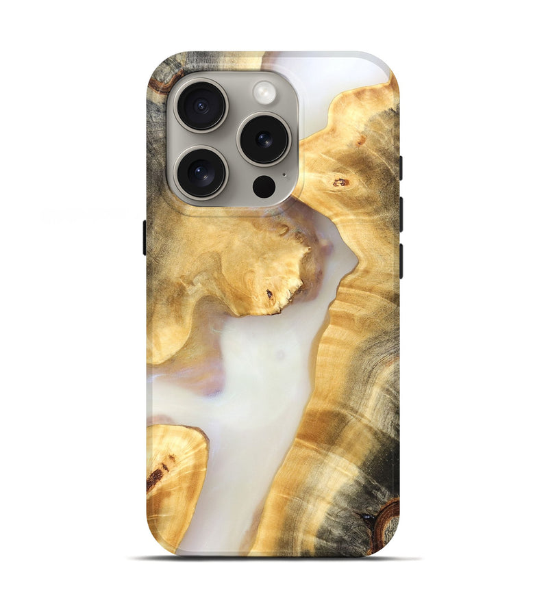 iPhone 16 Pro Wood Live Edge Phone Case - Sofia (Clear, 821812)