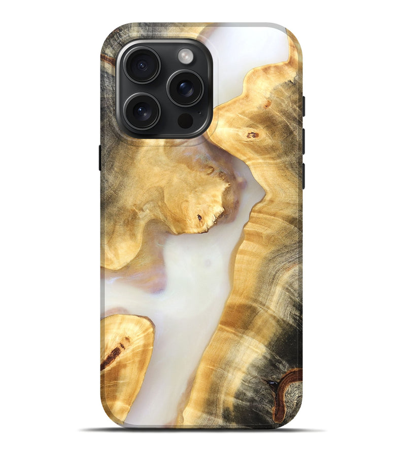 iPhone 16 Pro Max Wood Live Edge Phone Case - Sofia (Clear, 821812)