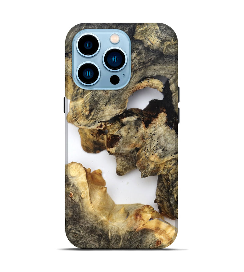 iPhone 14 Pro Wood Live Edge Phone Case - Briella (Clear, 821813)