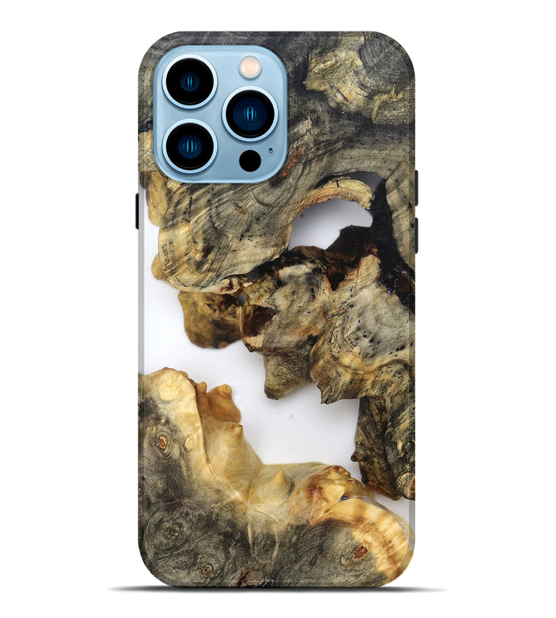 iPhone 14 Pro Max Wood Live Edge Phone Case - Briella (Clear, 821813)