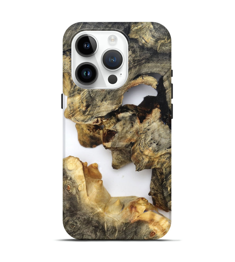 iPhone 15 Pro Wood Live Edge Phone Case - Briella (Clear, 821813)