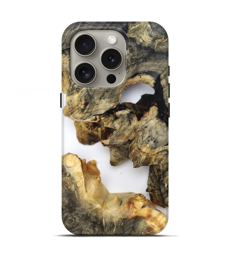 iPhone 16 Pro Wood Live Edge Phone Case - Briella (Clear, 821813)