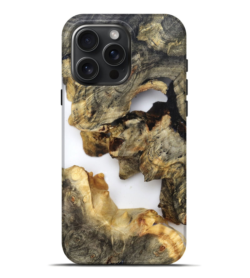 iPhone 16 Pro Max Wood Live Edge Phone Case - Briella (Clear, 821813)