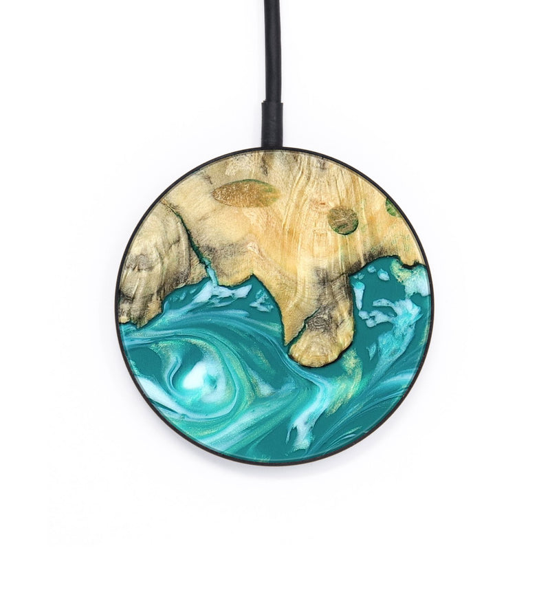 Circle Wood Wireless Charger - Hilary (Green, 821818)