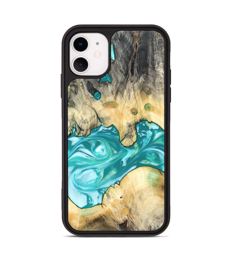 iPhone 11 Wood Phone Case - Hilary (Green, 821818)