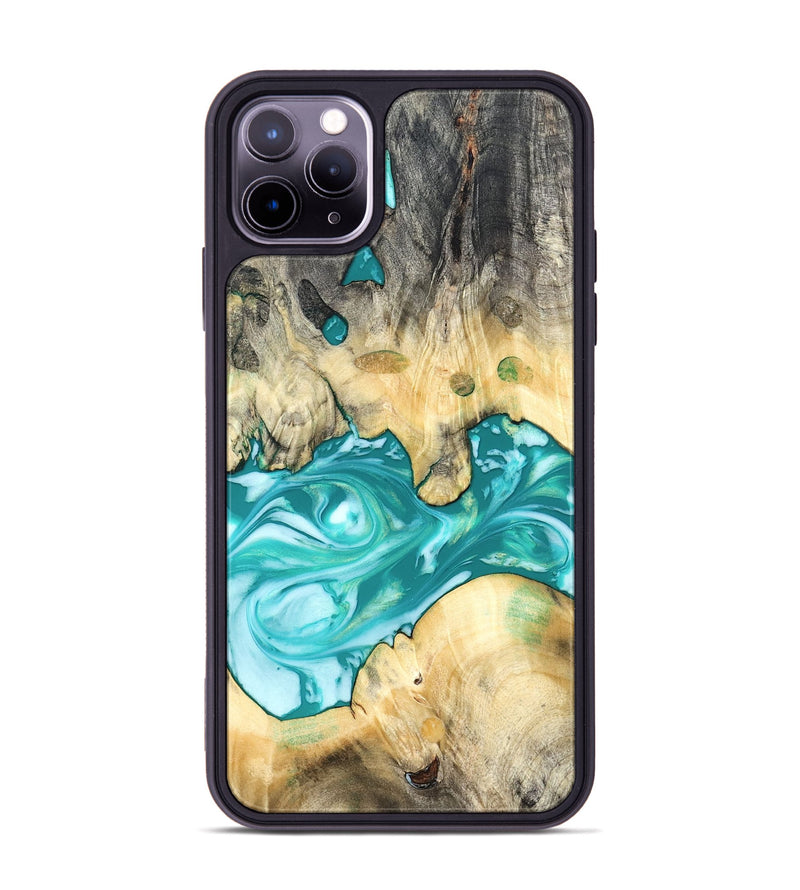 iPhone 11 Pro Max Wood Phone Case - Hilary (Green, 821818)
