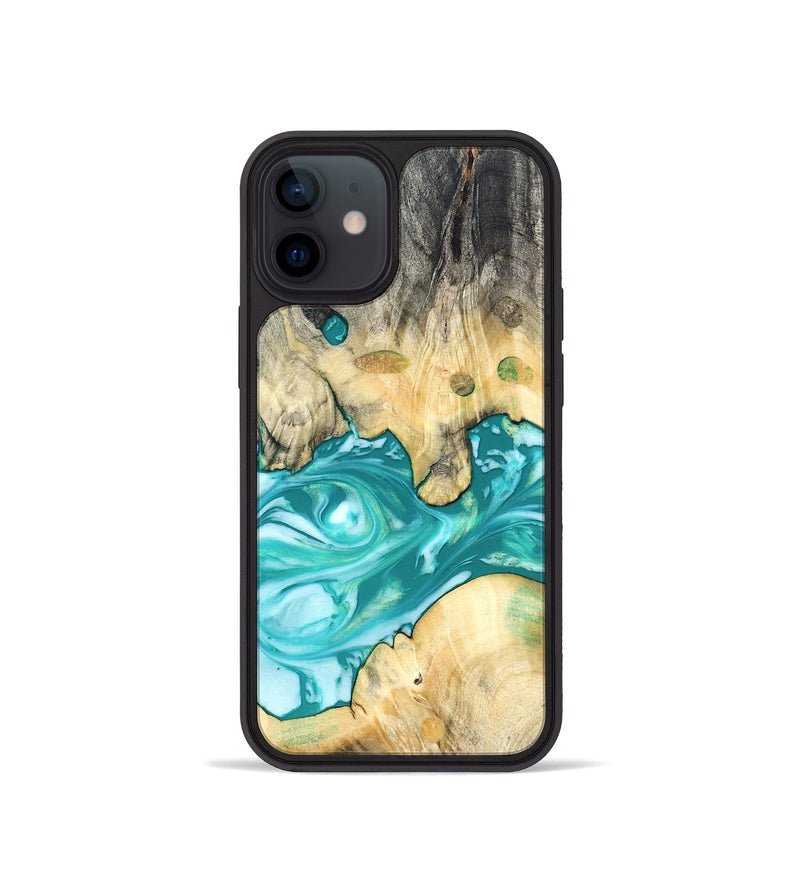 iPhone 12 mini Wood Phone Case - Hilary (Green, 821818)
