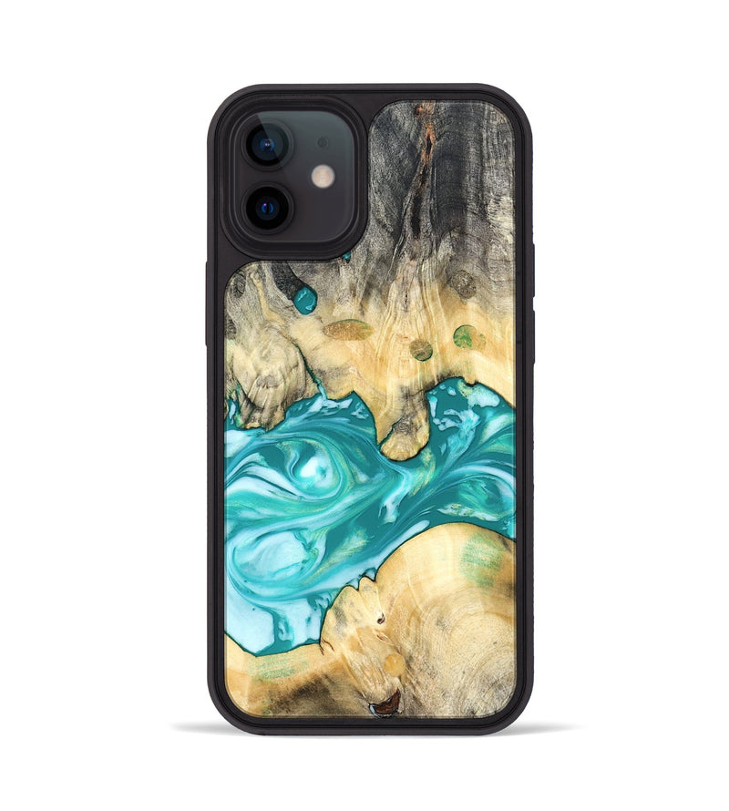 iPhone 12 Wood Phone Case - Hilary (Green, 821818)