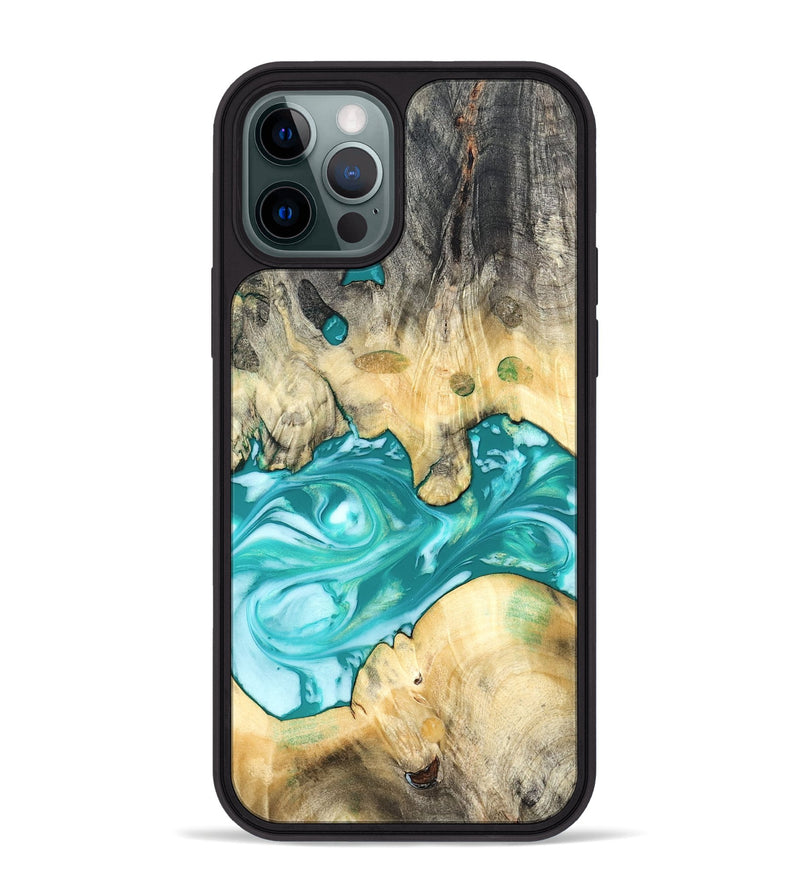 iPhone 12 Pro Max Wood Phone Case - Hilary (Green, 821818)