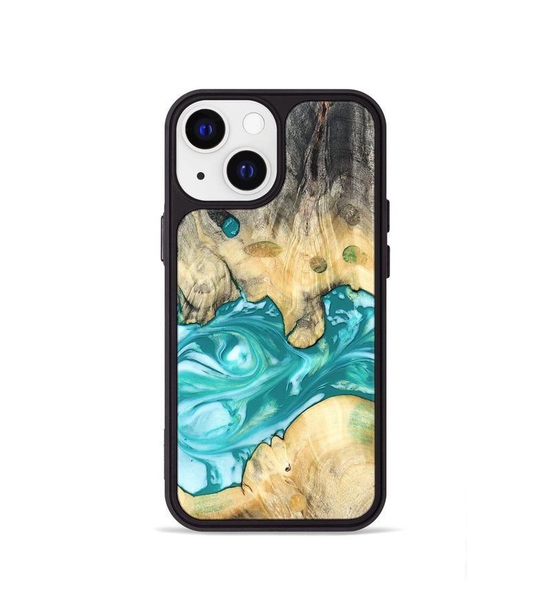 iPhone 13 mini Wood Phone Case - Hilary (Green, 821818)
