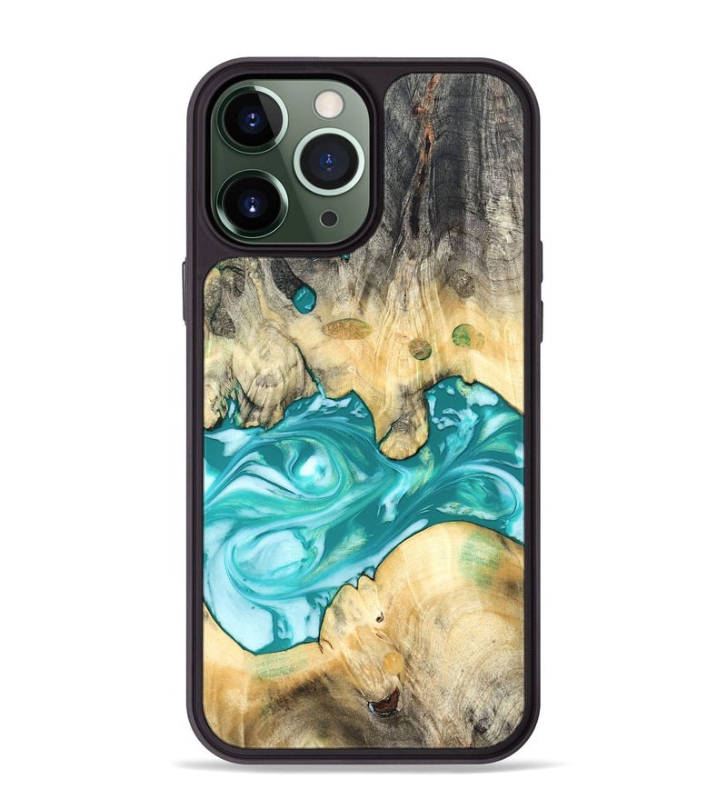 iPhone 13 Pro Max Wood Phone Case - Hilary (Green, 821818)
