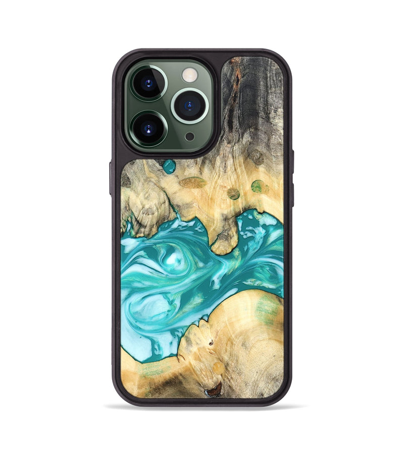 iPhone 13 Pro Wood Phone Case - Hilary (Green, 821818)