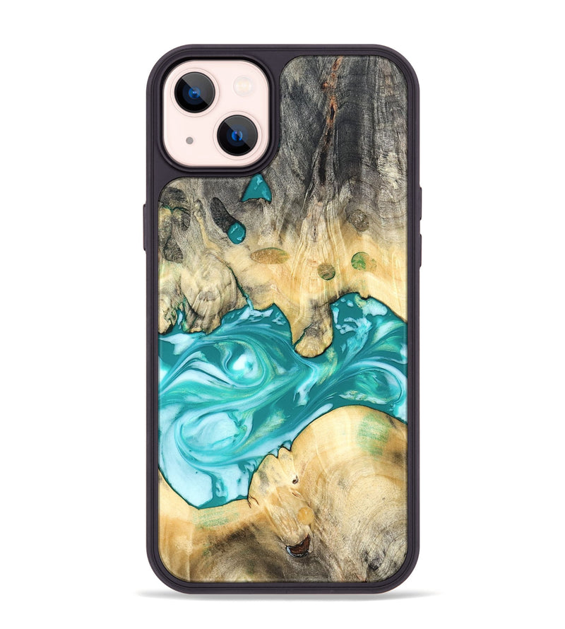 iPhone 14 Plus Wood Phone Case - Hilary (Green, 821818)