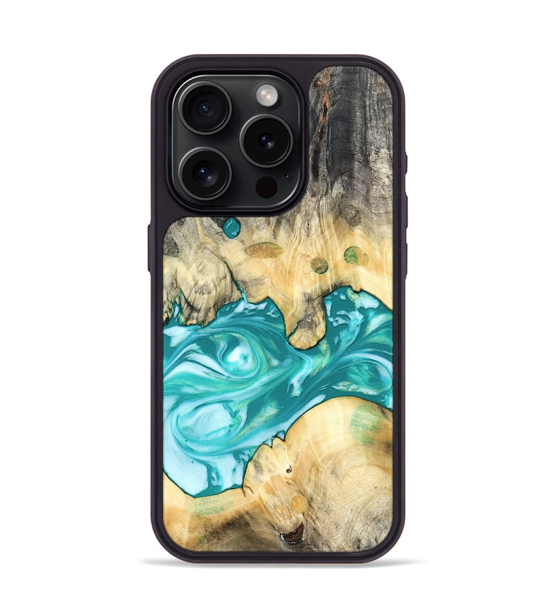 iPhone 15 Pro Wood Phone Case - Hilary (Green, 821818)
