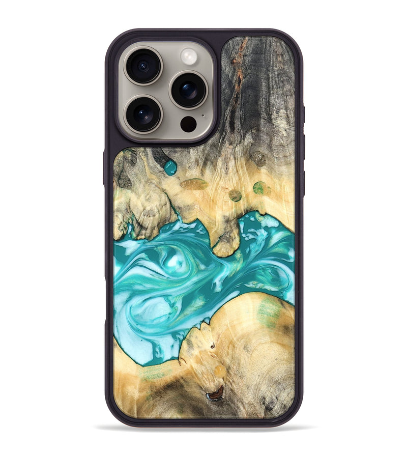 iPhone 16 Pro Max Wood Phone Case - Hilary (Green, 821818)