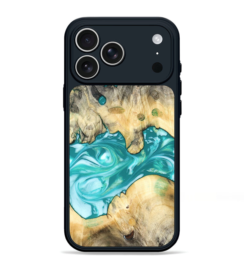 iPhone 17 Pro Max Wood Phone Case - Hilary (Green, 821818)