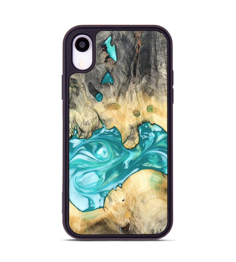 iPhone Xr Wood Phone Case - Hilary (Green, 821818)