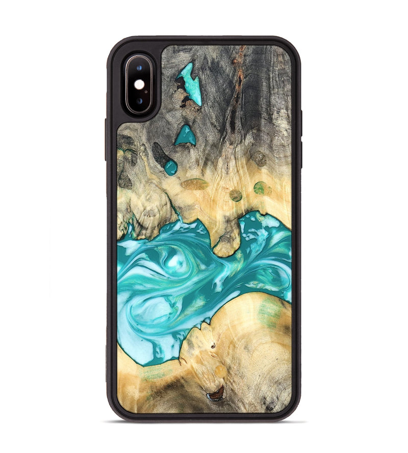iPhone Xs Max Wood Phone Case - Hilary (Green, 821818)