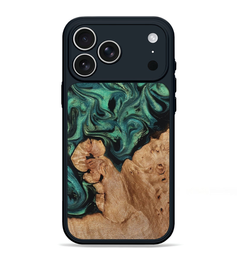 iPhone 17 Pro Max Wood Phone Case - Cliff (Green, 821819)