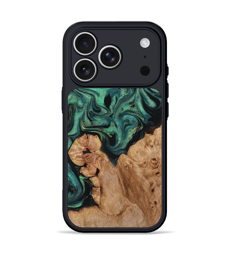 iPhone 17 Pro Wood Phone Case - Cliff (Green, 821819)
