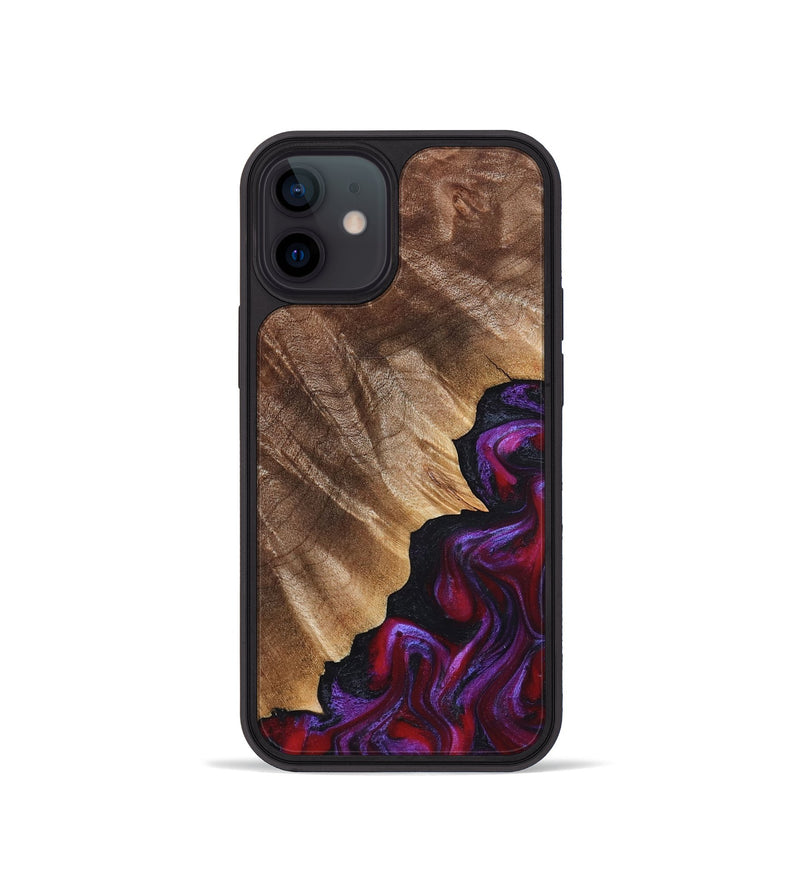 iPhone 12 mini Wood Phone Case - Jordin (Red, 821823)