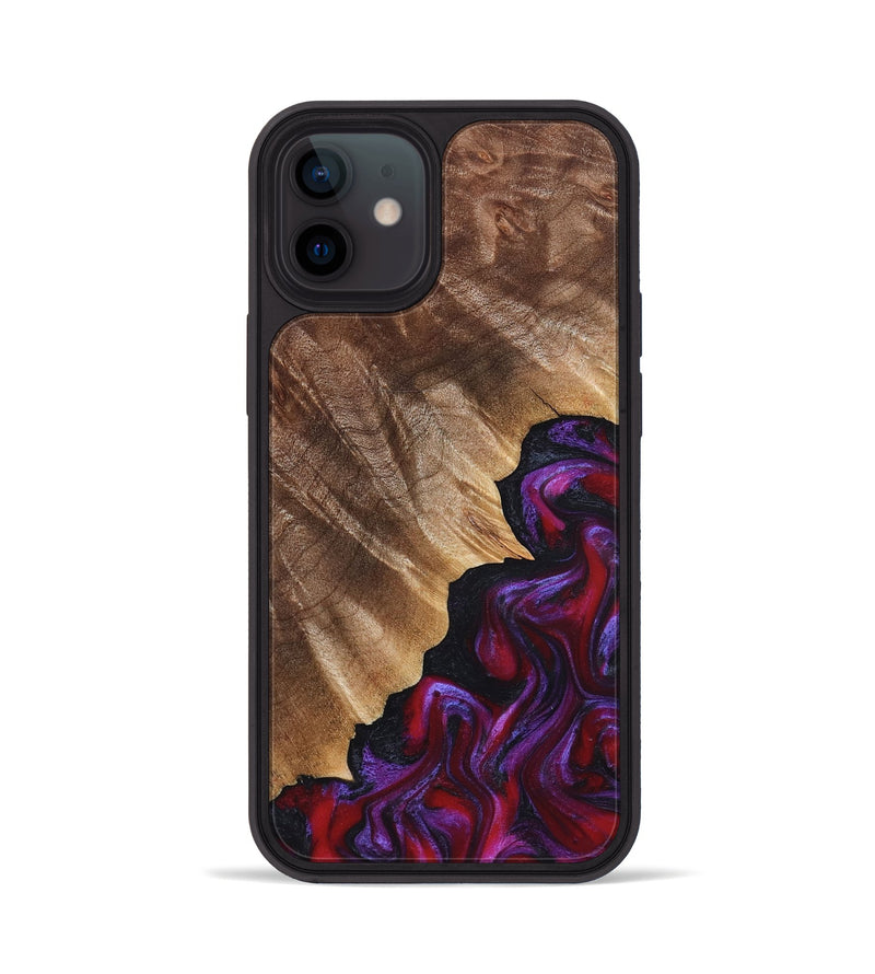 iPhone 12 Wood Phone Case - Jordin (Red, 821823)