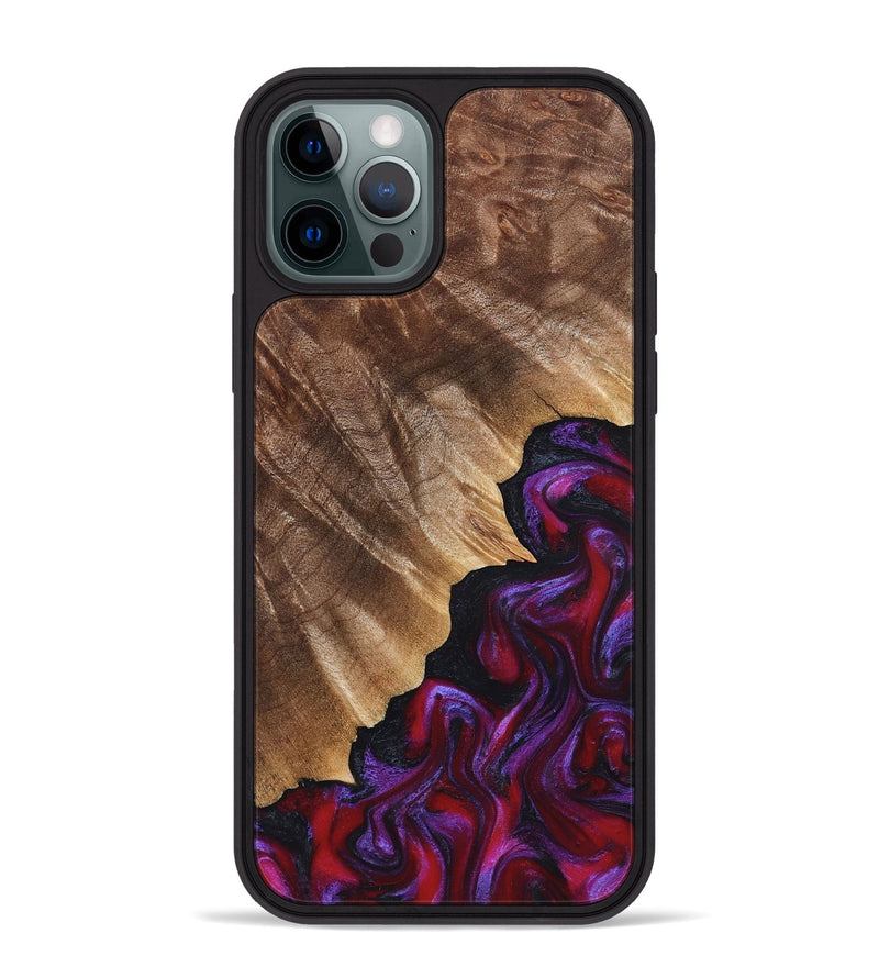 iPhone 12 Pro Max Wood Phone Case - Jordin (Red, 821823)