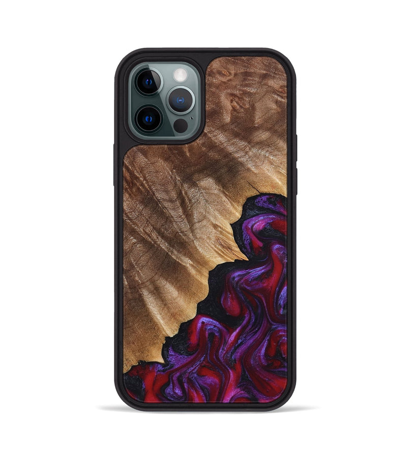 iPhone 12 Pro Wood Phone Case - Jordin (Red, 821823)
