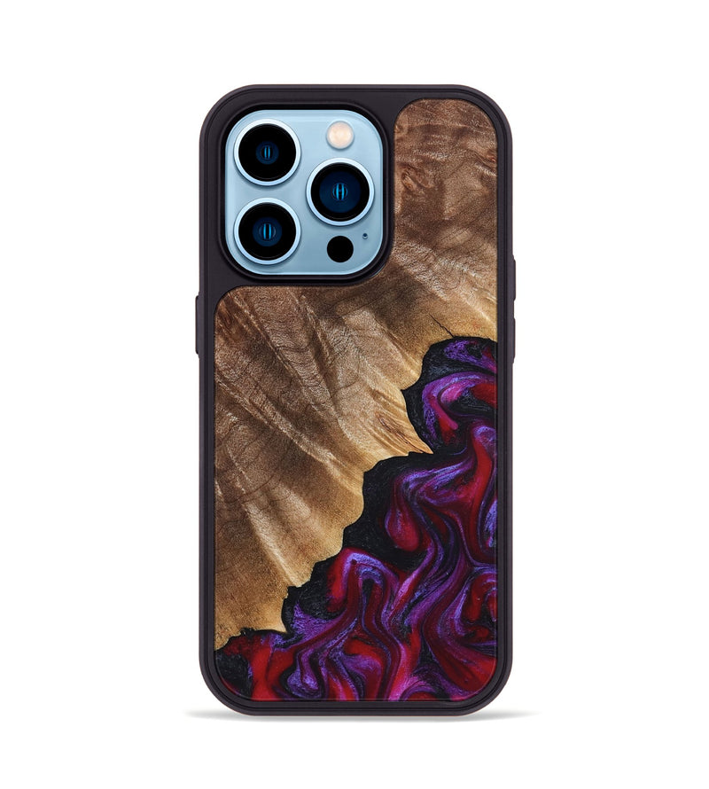 iPhone 14 Pro Wood Phone Case - Jordin (Red, 821823)