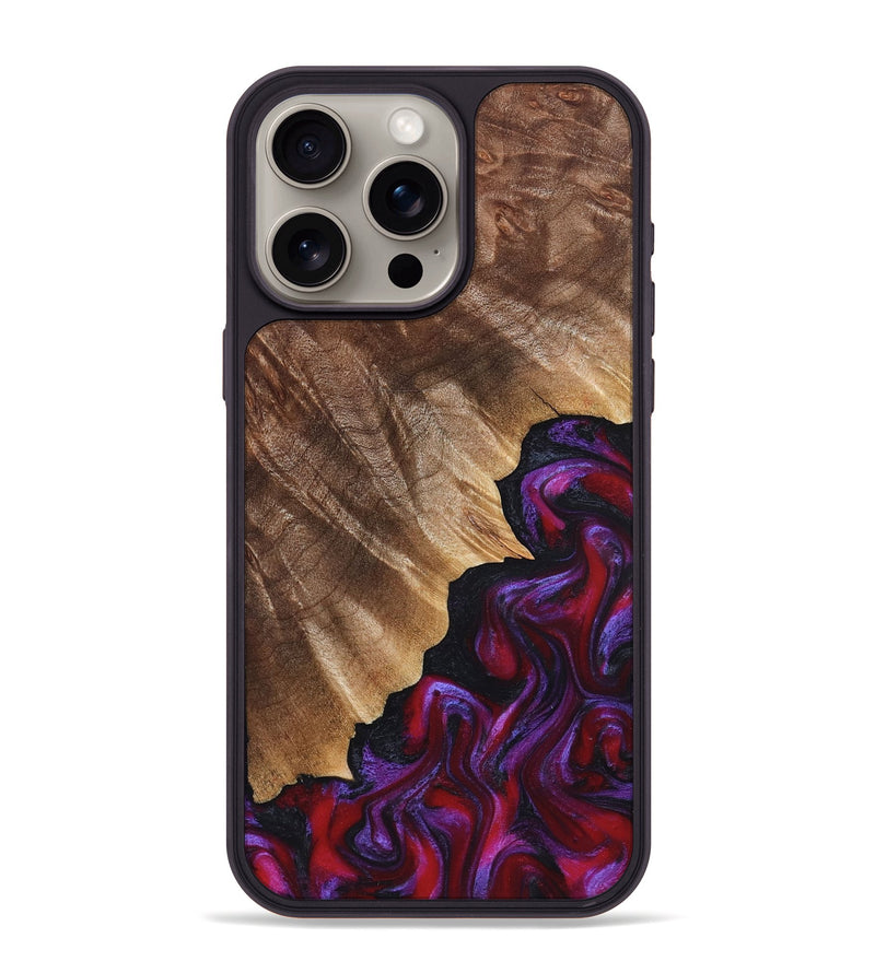 iPhone 15 Pro Max Wood Phone Case - Jordin (Red, 821823)