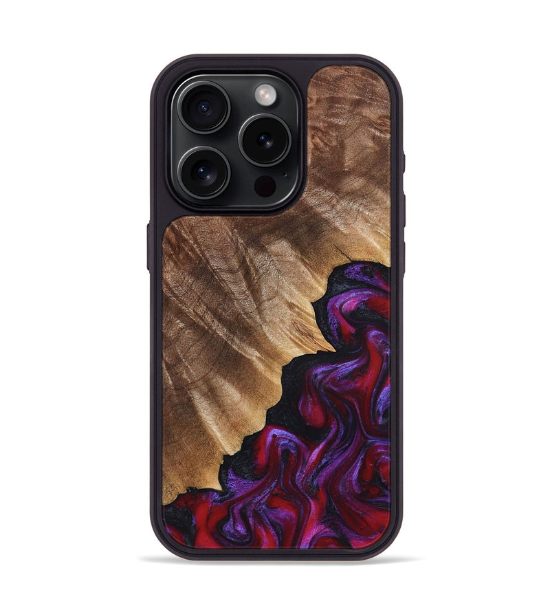 iPhone 15 Pro Wood Phone Case - Jordin (Red, 821823)
