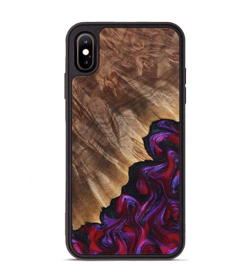 iPhone Xs Max Wood Phone Case - Jordin (Red, 821823)