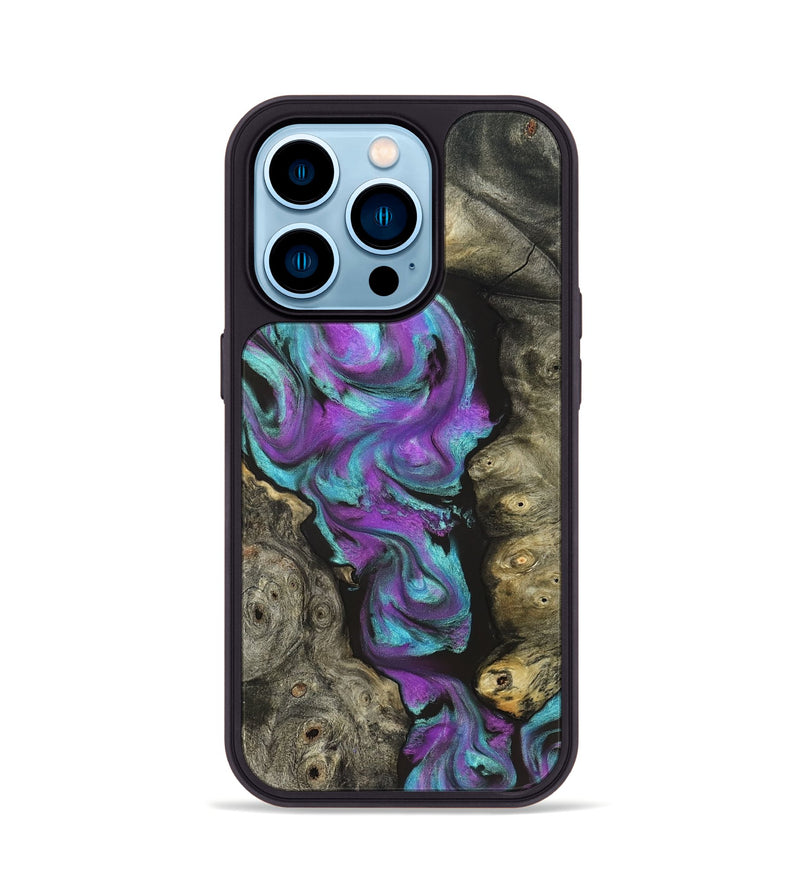 iPhone 14 Pro Wood Phone Case - Savanah (Neon, 821827)