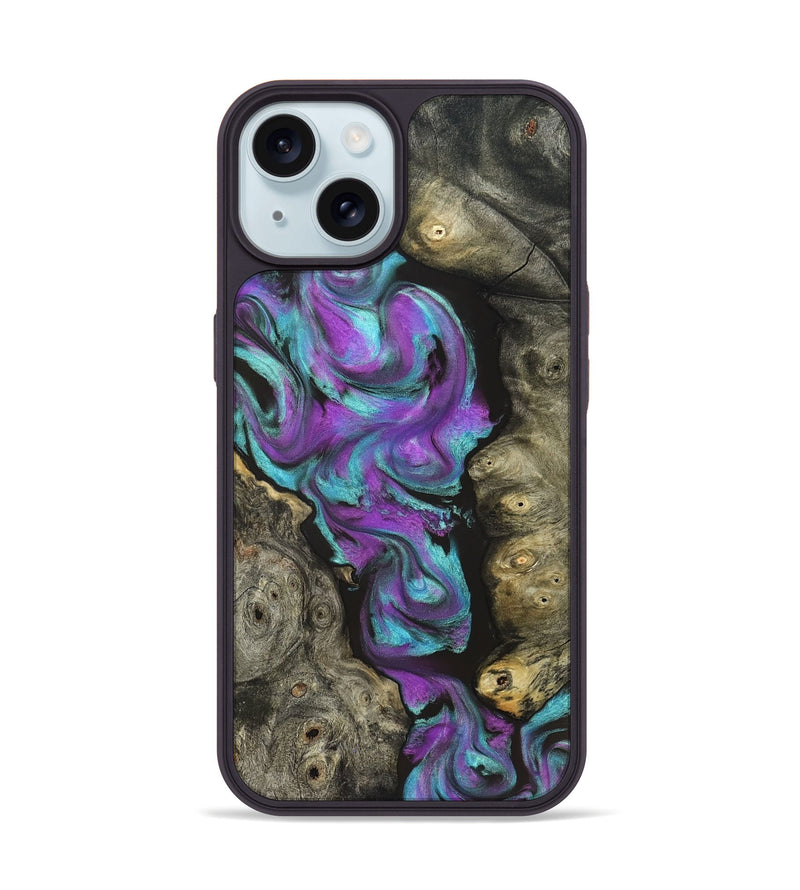 iPhone 15 Wood Phone Case - Savanah (Neon, 821827)
