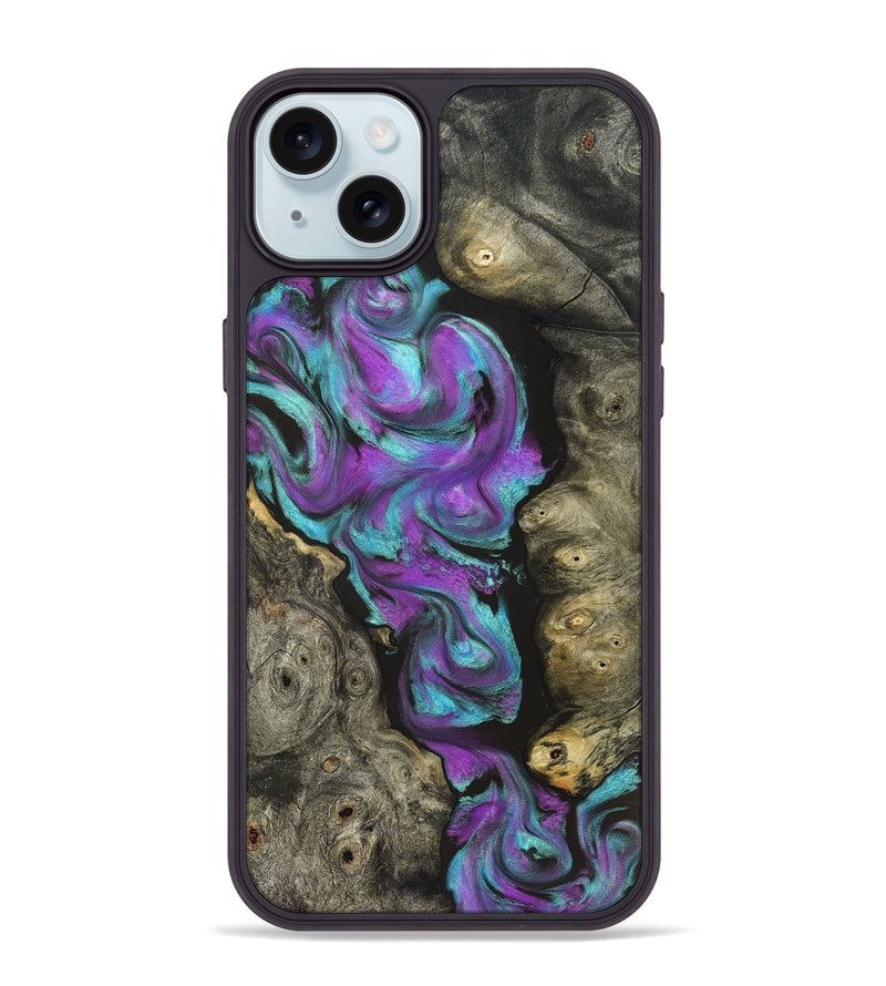 iPhone 15 Plus Wood Phone Case - Savanah (Neon, 821827)