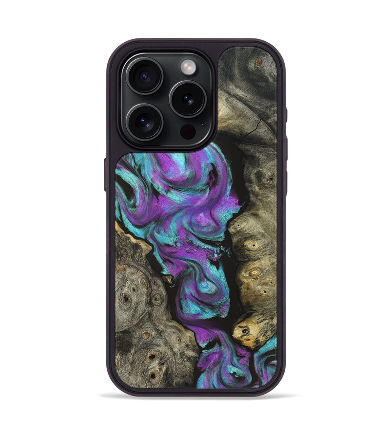 iPhone 15 Pro Wood Phone Case - Savanah (Neon, 821827)