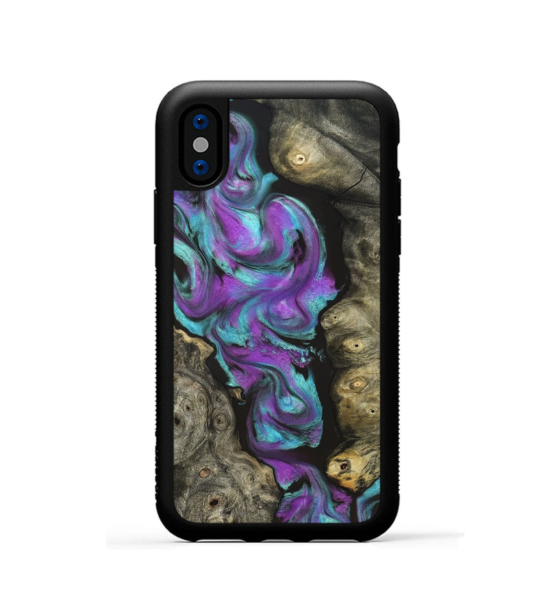 iPhone Xs Wood Phone Case - Savanah (Neon, 821827)